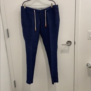 ZARA Men’s linen navy blue pant